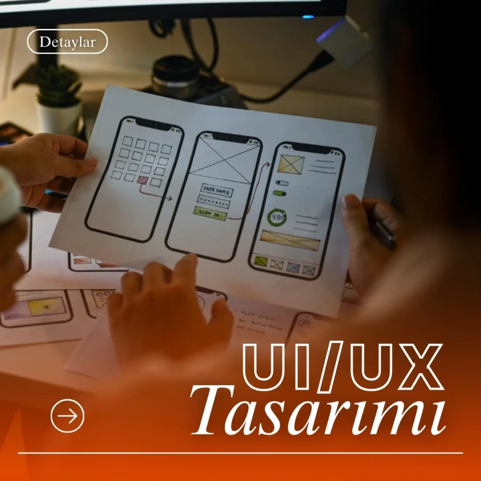 grafik ve marka tasarımı odaklı UI/UX wireframe ve mobil akış çalışması