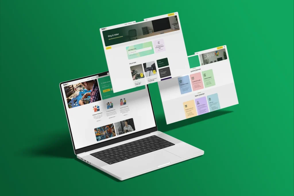 kurumsal website tasarımı; blog ve hizmet sayfaları önizlemesi