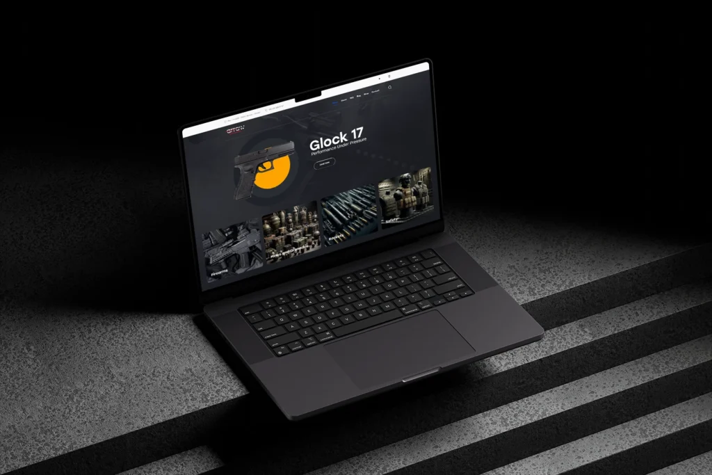 Arrow Defance web site ana sayfa mockup - Sakarya modern web site tasarımı