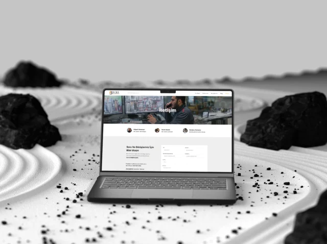 Beka website iletişim tasarımı Beka web sitesi iletişim sayfası mockup / Landing page tasarımı