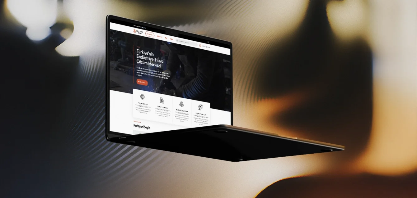 BerceAir web sitesi MacBook ekran kurumsal görünümü - Sakarya web site tasarım ajansı​