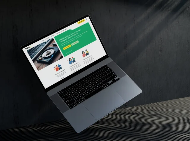 Bytex teknik servis ve veri kurtarma web sitesi mockup - WordPress web site tasarımı