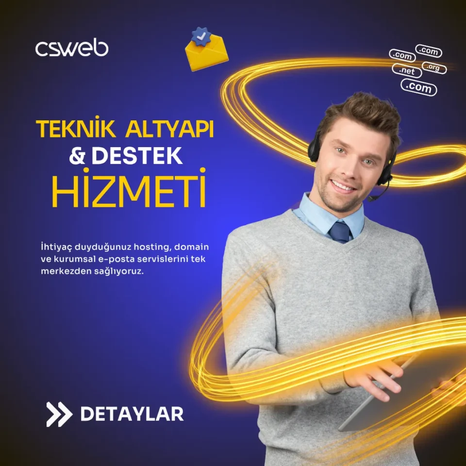 Teknik altyapı ve destek hizmeti için sunucu