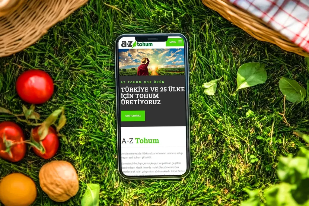 mobilde tarım firması SEO uyumlu website