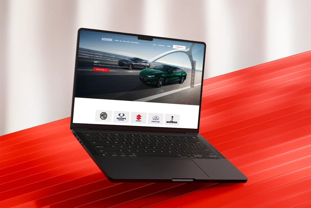 Adaşen web sitesi tasarım mockup – otomotiv ve enerji çözümleri - WordPress web site tasarımı