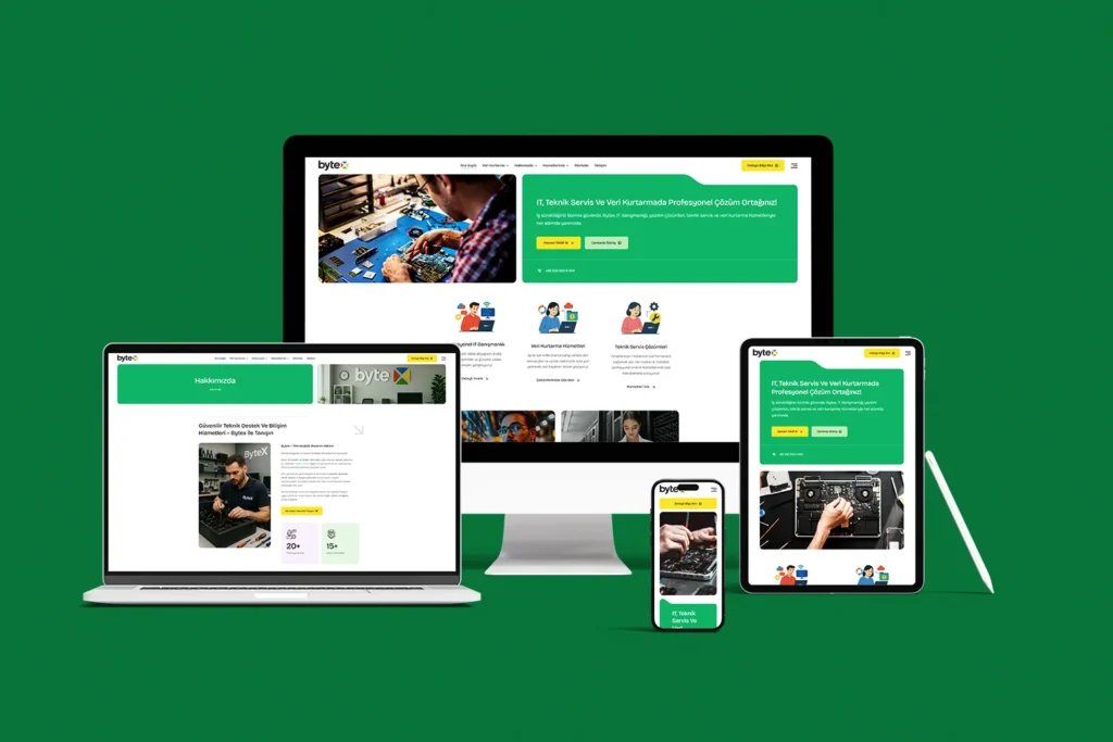 Bytex kurumsal web site tasarımı ve responsive görünüm - Kurumsal web site tasarımı