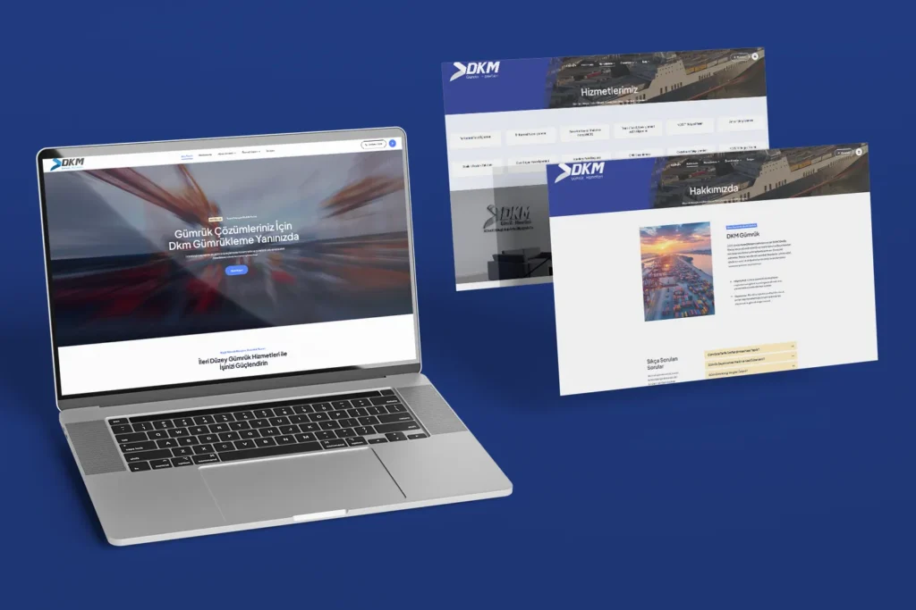 DKM Gümrük Hizmetleri kurumsal web site tasarımı - Kurumsal web site tasarımı