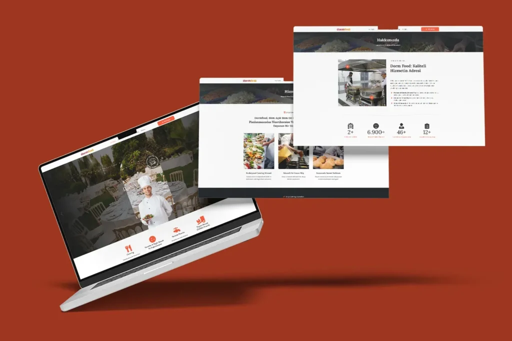 Dorm Food catering firması kurumsal web site tasarımı - Kurumsal web site tasarımı