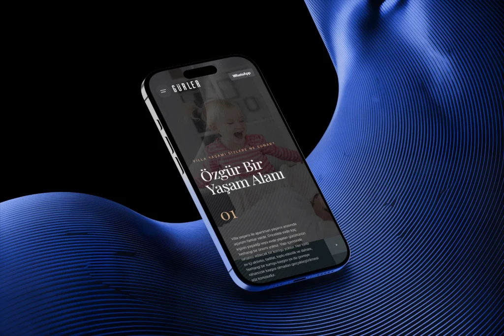 Gürler yapı web sitesi mobil ekran tasarımı - Sakarya web site tasarım ajansı​