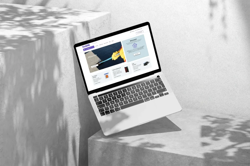Bitüwest kurumsal web site tasarımı laptop ekranı